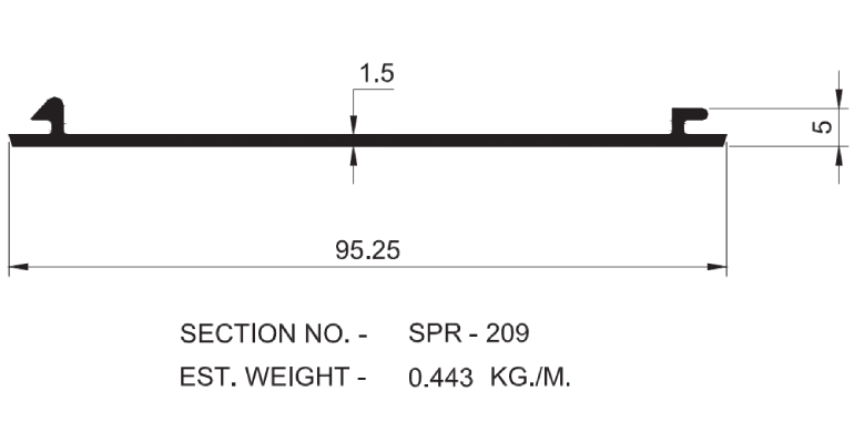Aluminium cable trunking box lid for electrical installations