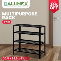 4-tier multipurpose aluminium rack by Alumex