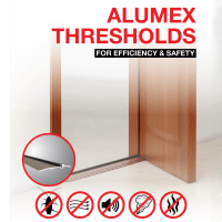 Aluminium door threshold for enhanced durability and design
